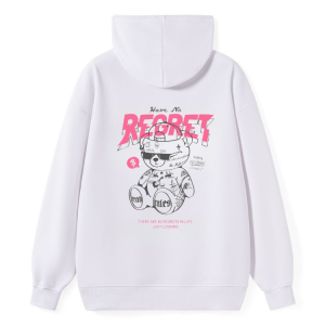 "Regret" Skull Graphic Back Hoodie