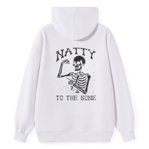 "Natty To The Bone" Skeleton Lifting Back Hoodie