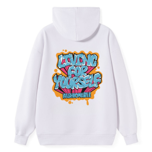 "Loving For Yourself" Graffiti Back Hoodie